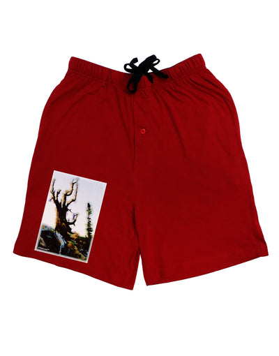 CO Mountain Scenery Watercolor Adult Lounge Shorts-Lounge Shorts-TooLoud-Red-Small-Davson Sales