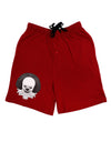 Scary Clown Grayscale Adult Lounge Shorts-Lounge Shorts-TooLoud-Red-Small-Davson Sales