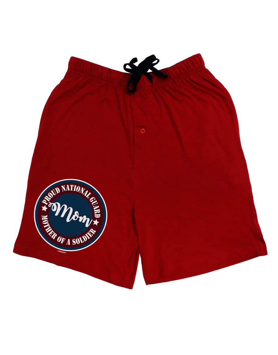 TooLoud Proud National Guard Mom Dark Adult Lounge Shorts-Lounge Shorts-TooLoud-Red-Small-Davson Sales