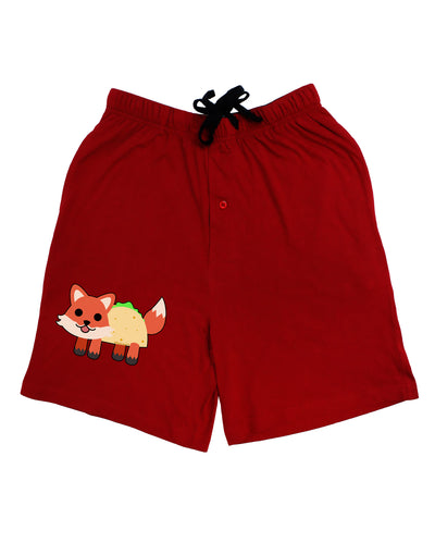 Cute Taco Fox Adult Lounge Shorts-Lounge Shorts-TooLoud-Red-Small-Davson Sales