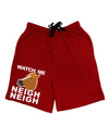 Watch Me Neigh Neigh Adult Lounge Shorts-Lounge Shorts-TooLoud-Red-Small-Davson Sales