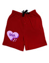 Meh Candy Heart Purple - Valentines Day Adult Lounge Shorts - Red or Black by TooLoud-Lounge Shorts-TooLoud-Black-Small-Davson Sales