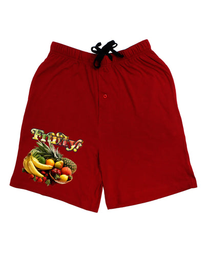 Fruity Fruit Basket 2 Adult Lounge Shorts-Lounge Shorts-TooLoud-Red-Small-Davson Sales