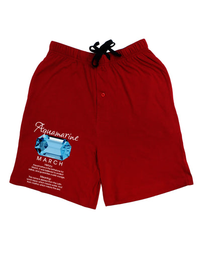 Birthstone Aquamarine Adult Lounge Shorts-Lounge Shorts-TooLoud-Red-Small-Davson Sales