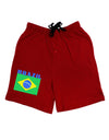 Brazil Flag Adult Lounge Shorts-Lounge Shorts-TooLoud-Red-Small-Davson Sales