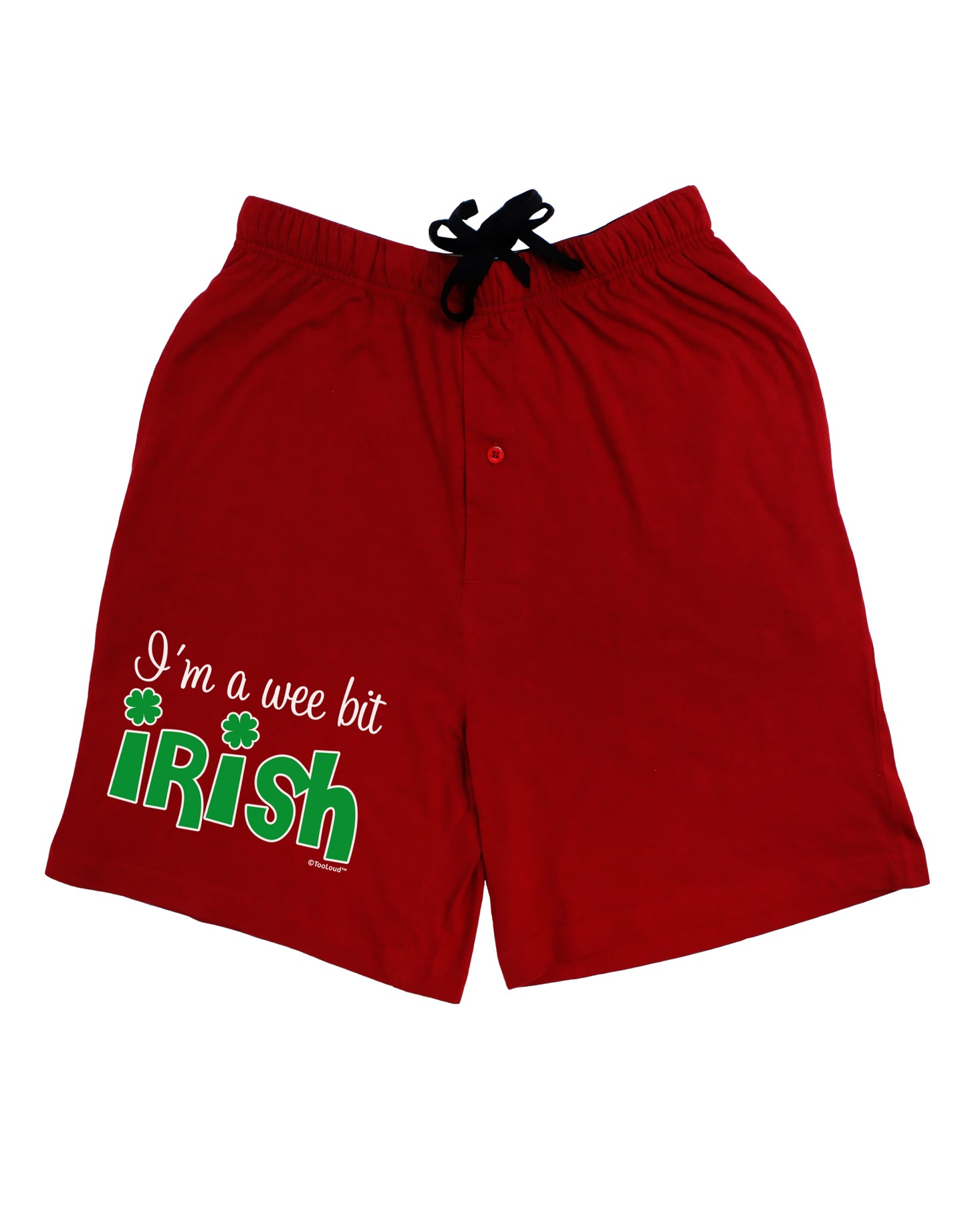 I'm A Wee Bit Irish Adult Lounge Shorts - Red or Black by TooLoud-Lounge Shorts-TooLoud-Black-Small-Davson Sales