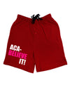 Aca Believe It Adult Lounge Shorts-Lounge Shorts-TooLoud-Red-Small-Davson Sales