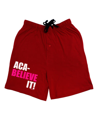 Aca Believe It Adult Lounge Shorts-Lounge Shorts-TooLoud-Red-Small-Davson Sales