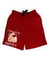 America is Strong We will Overcome This Dark Adult Lounge Shorts Red-