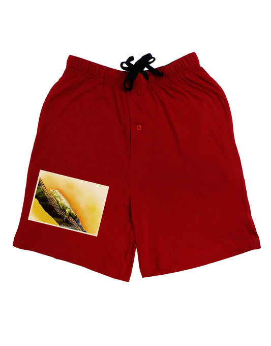 Iguana Watercolor Adult Lounge Shorts-Lounge Shorts-TooLoud-Red-Small-Davson Sales