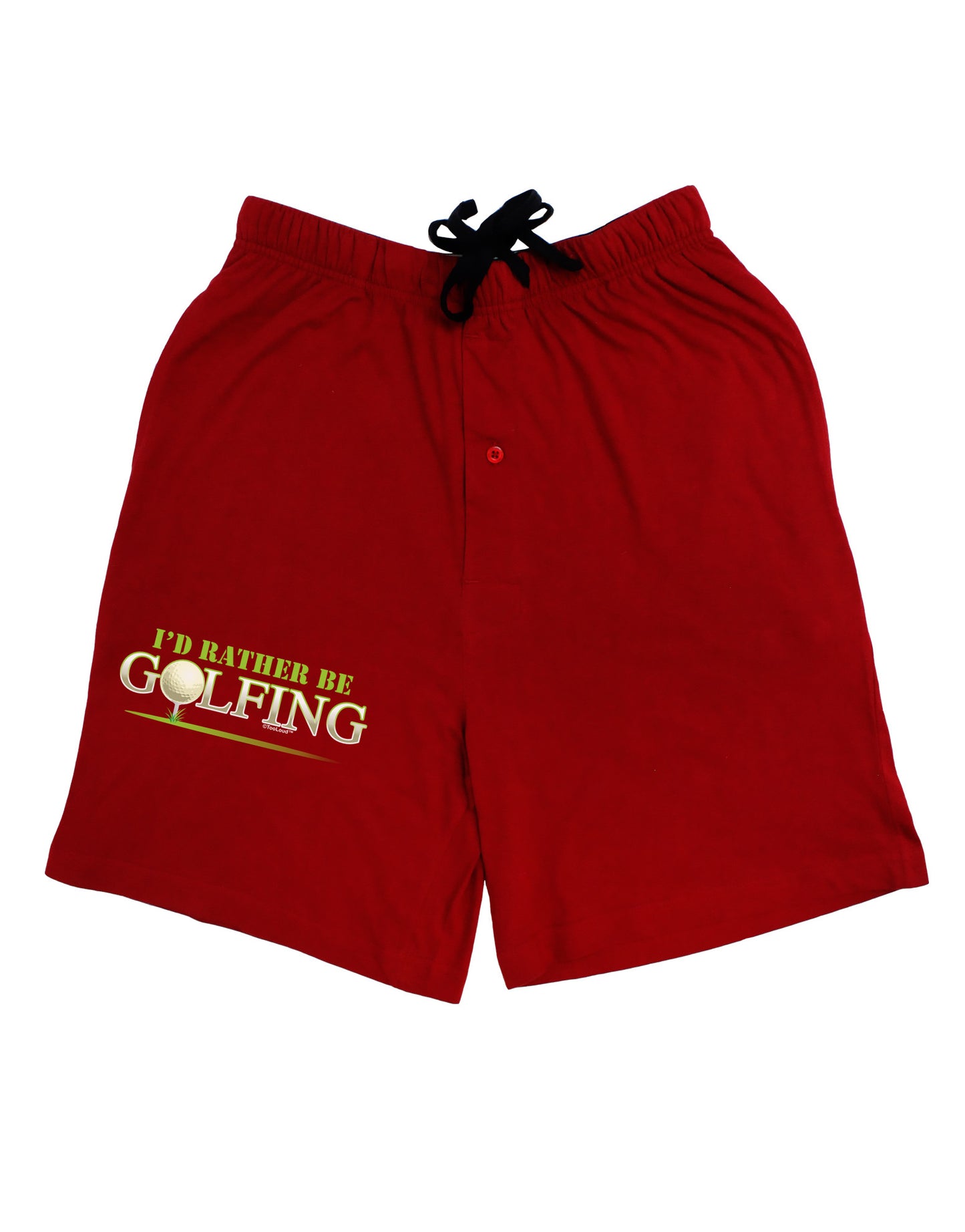 I'd Rather Be Golfing Adult Lounge Shorts-Lounge Shorts-TooLoud-Red-Small-Davson Sales