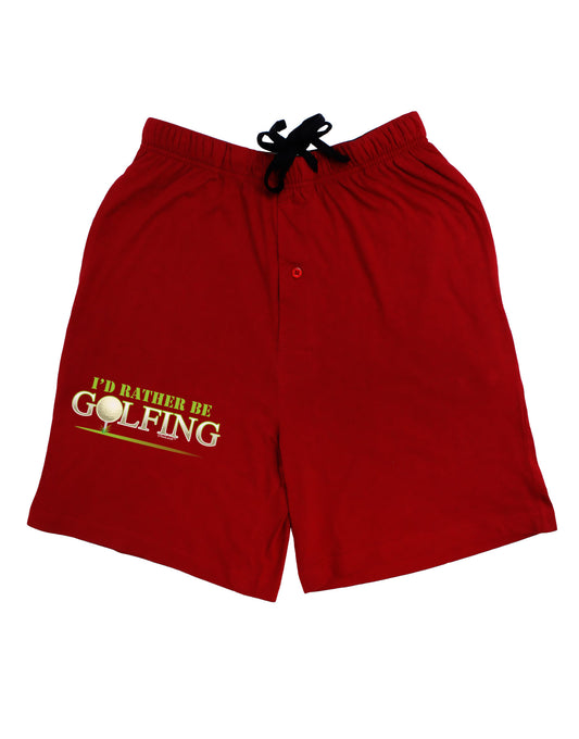 I'd Rather Be Golfing Adult Lounge Shorts-Lounge Shorts-TooLoud-Red-Small-Davson Sales