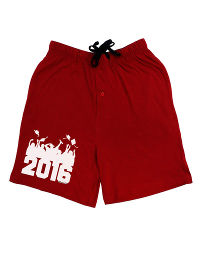 Current Year Graduation BnW Adult Lounge Shorts-Lounge Shorts-TooLoud-Red-Small-Davson Sales