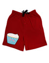 Cute Cupcake with Sprinkles - Heart Eyes Adult Lounge Shorts - Red or Black by TooLoud-Lounge Shorts-TooLoud-Black-Small-Davson Sales