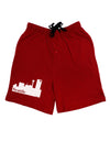 Seattle Skyline with Space Needle Adult Lounge Shorts - Red or Black by TooLoud-Lounge Shorts-TooLoud-Black-Small-Davson Sales