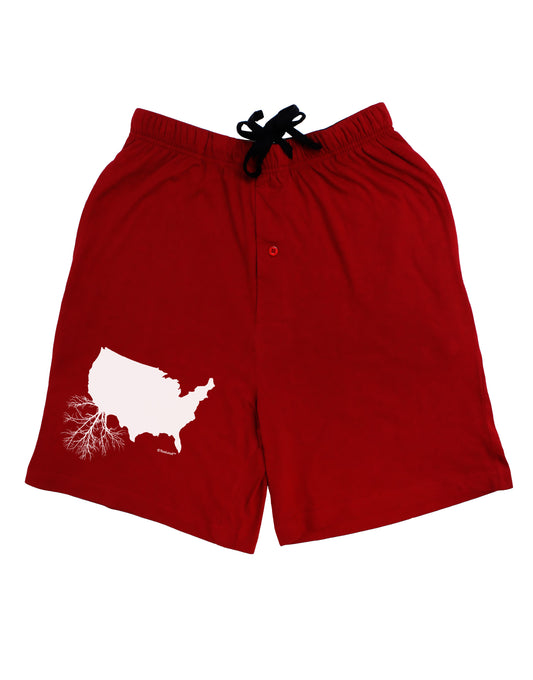 American Roots Design Adult Lounge Shorts by TooLoud-Lounge Shorts-TooLoud-Black-Small-Davson Sales