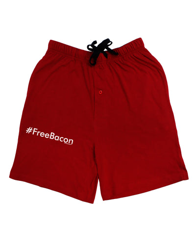 Hashtag Free Bacon Adult Lounge Shorts-Lounge Shorts-TooLoud-Red-Small-Davson Sales