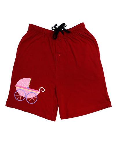 Baby Girl Carriage Adult Lounge Shorts-Lounge Shorts-TooLoud-Red-Small-Davson Sales