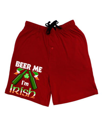 Beer Me I'm Irish Adult Lounge Shorts-Lounge Shorts-TooLoud-Red-Small-Davson Sales