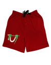 Anaconda Design Green Adult Lounge Shorts - Red or Black-Lounge Shorts-TooLoud-Red-Small-Davson Sales