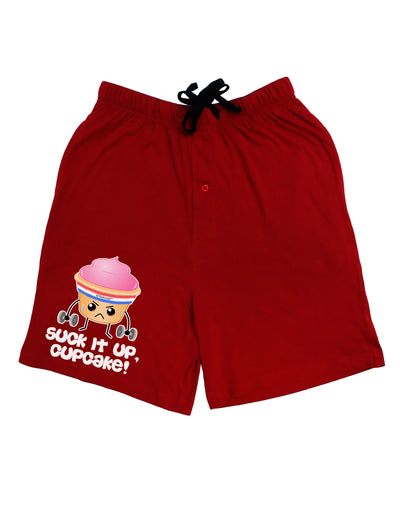 Suck It Up Cupcake Design Adult Lounge Shorts - Red or Black by TooLoud-Lounge Shorts-TooLoud-Black-Small-Davson Sales