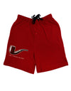 Ceci n'est pas une pipe Adult Lounge Shorts - Red or Black-Lounge Shorts-TooLoud-Red-Small-Davson Sales