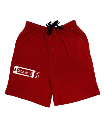 Data Nerd USB Adult Lounge Shorts by TooLoud-Lounge Shorts-TooLoud-Red-Small-Davson Sales