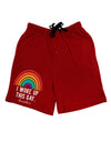 TooLoud I Woke Up This Gay Dark Adult Lounge Shorts-Lounge Shorts-TooLoud-Red-Small-Davson Sales