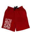 My Daughter Has the Most Awesome Dad in the World Adult Lounge Shorts-Lounge Shorts-TooLoud-Red-Small-Davson Sales