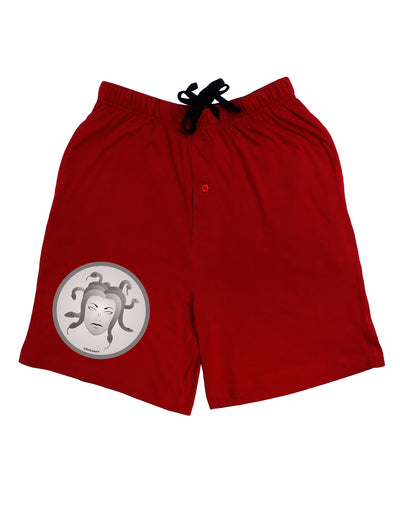 Medusa Head Coin - Greek Mythology Adult Lounge Shorts - Red or Black by TooLoud-Lounge Shorts-TooLoud-Black-Small-Davson Sales