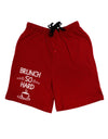 TooLoud Brunch So Hard Eggs and Coffee Dark Adult Lounge Shorts-Lounge Shorts-TooLoud-Red-Small-Davson Sales