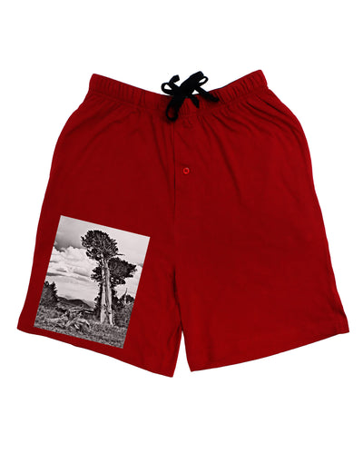 Colorado Landscape Monochrome Adult Lounge Shorts-Lounge Shorts-TooLoud-Red-Small-Davson Sales