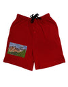 Colorado Mountains Forrest Adult Lounge Shorts-Lounge Shorts-TooLoud-Red-Small-Davson Sales