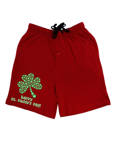 Happy St. Paddy's Day Shamrock Design Adult Lounge Shorts - Red or Black by TooLoud-Lounge Shorts-TooLoud-Black-Small-Davson Sales