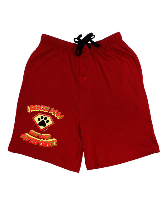 Rescue Dogs - Superpower Adult Lounge Shorts-Lounge Shorts-TooLoud-Red-Small-Davson Sales