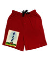 Watercolor Lighthouse 1 Adult Lounge Shorts-Lounge Shorts-TooLoud-Red-Small-Davson Sales