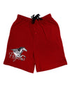 Pegasus Color Illustration Adult Lounge Shorts-Lounge Shorts-TooLoud-Red-Small-Davson Sales