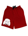 Cute Poodle Dog - White Adult Lounge Shorts - Red or Black by TooLoud-Lounge Shorts-TooLoud-Black-Small-Davson Sales