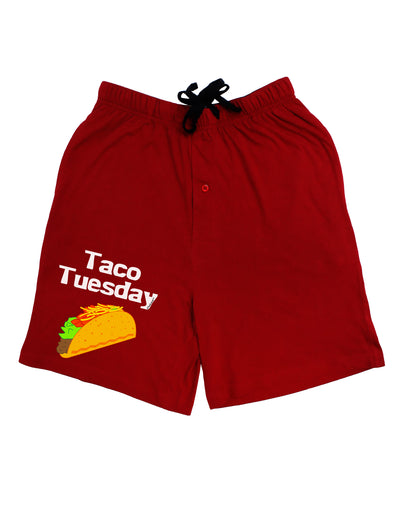 Taco Tuesday Design Adult Lounge Shorts - Red or Black by TooLoud-Lounge Shorts-TooLoud-Black-Small-Davson Sales