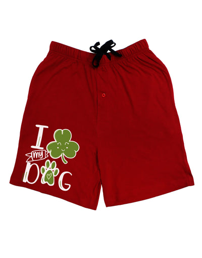I Shamrock my Dog Dark Adult Lounge Shorts-Lounge Shorts-TooLoud-Red-Small-Davson Sales