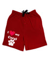 I Heart My Corgi Adult Lounge Shorts by TooLoud-Lounge Shorts-TooLoud-Red-Small-Davson Sales