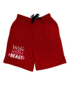 Wife Mom Beast Adult Lounge Shorts-Lounge Shorts-TooLoud-Red-Small-Davson Sales