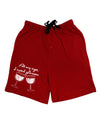 At My Age I Need Glasses - Wine Distressed Adult Lounge Shorts - Red or Black by TooLoud-Lounge Shorts-TooLoud-Red-Small-Davson Sales