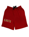 Planet Earth Text Only Adult Lounge Shorts-Lounge Shorts-TooLoud-Red-Small-Davson Sales