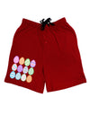 Cute Faux Applique Easter Eggs Adult Lounge Shorts-Lounge Shorts-TooLoud-Red-Small-Davson Sales