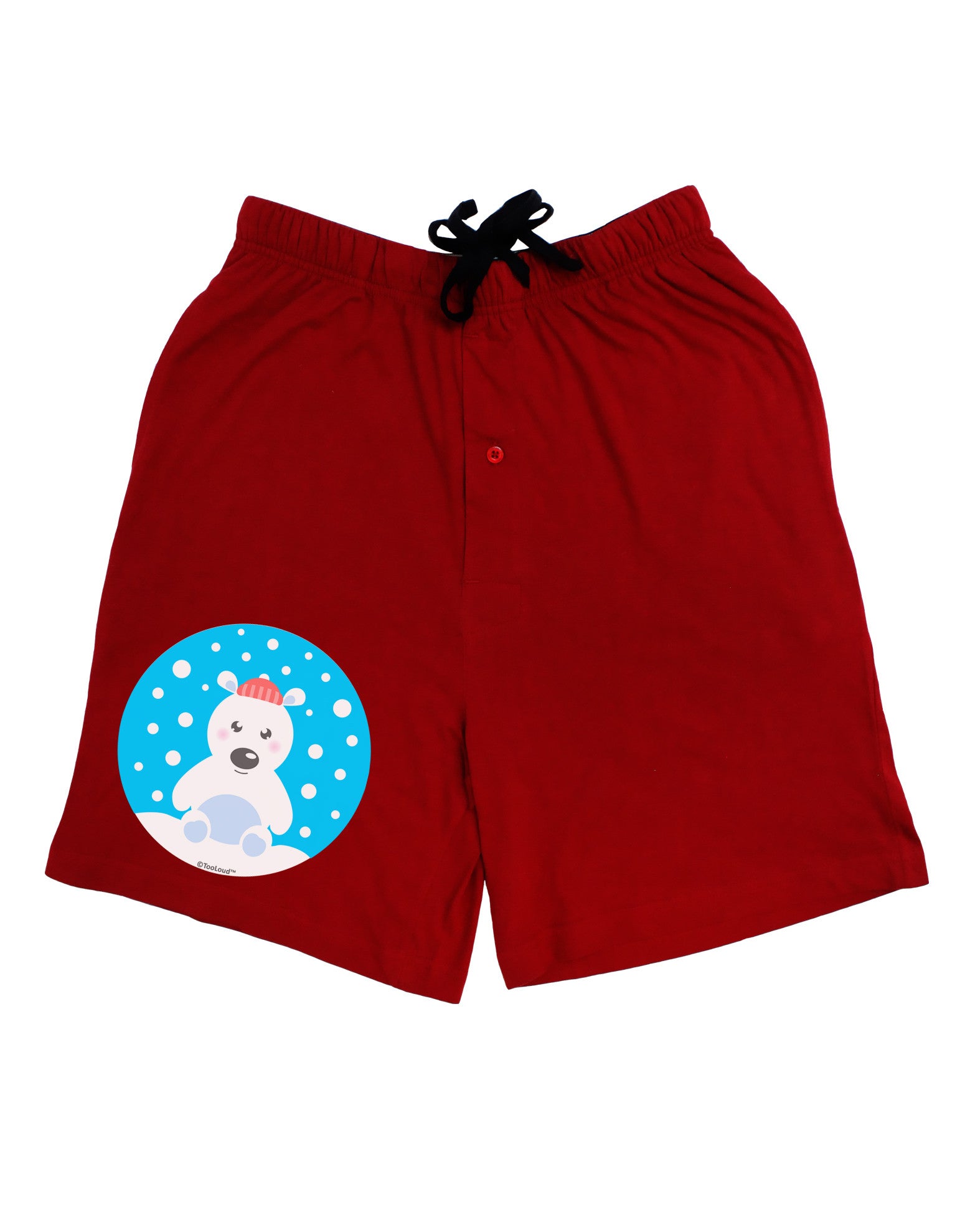 Stylish and Festive: Christmas Adult Night Shirt Dress featuring a Cute Polar Bear by TooLoud-Night Shirt-TooLoud-Red-One-Size-Davson Sales