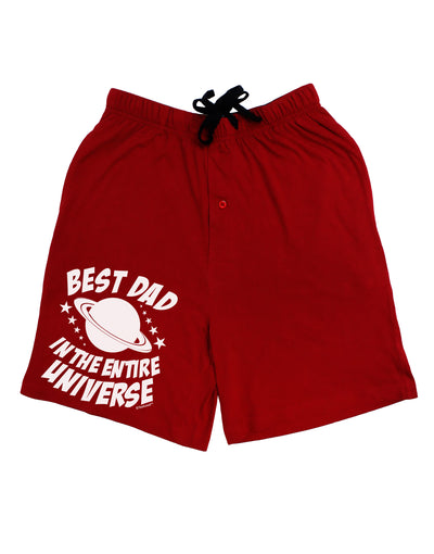 Best Dad in the Entire Universe Adult Lounge Shorts-Lounge Shorts-TooLoud-Red-Small-Davson Sales