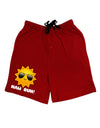 Naw Sun Cute Sun Dark Adult Lounge Shorts-Lounge Shorts-TooLoud-Red-Small-Davson Sales