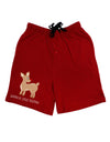 Santa's Little Helper Cute Rudolph - Christmas Adult Lounge Shorts - Red or Black by TooLoud-Lounge Shorts-TooLoud-Black-Small-Davson Sales