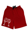 At My Age I Need Glasses - Martini Adult Lounge Shorts - Red or Black by TooLoud-Lounge Shorts-TooLoud-Red-Small-Davson Sales